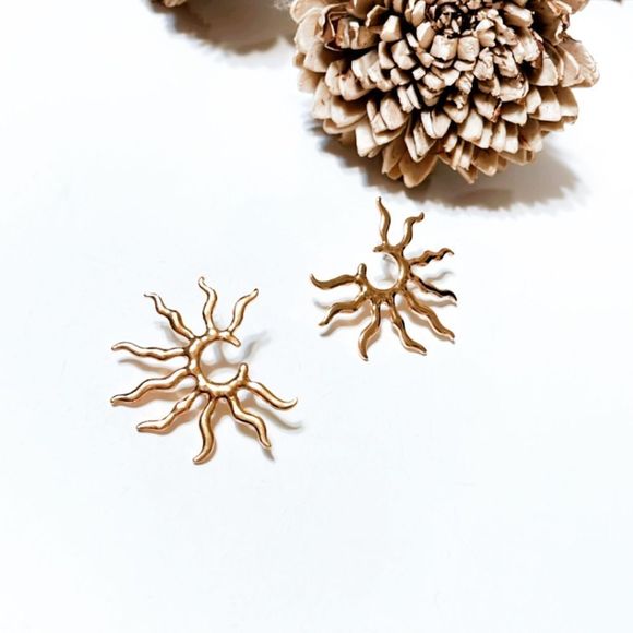 Sun radiant earrings M27 - Picture 2 of 6